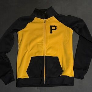 Pink Black and Yellow Zip-Up Jacket with P Logo